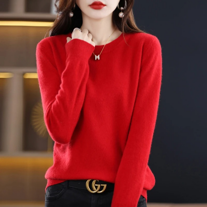 Lune London | Women's Cashmere Sweater Classic Round Neck Soft Stylish