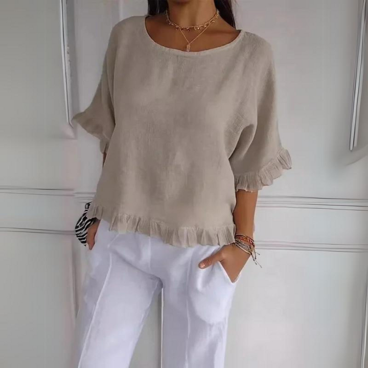 Lune London | Linen shirt with ruffle