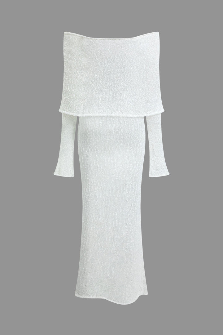 Lune London | Maxi knitted dress without shoulders
