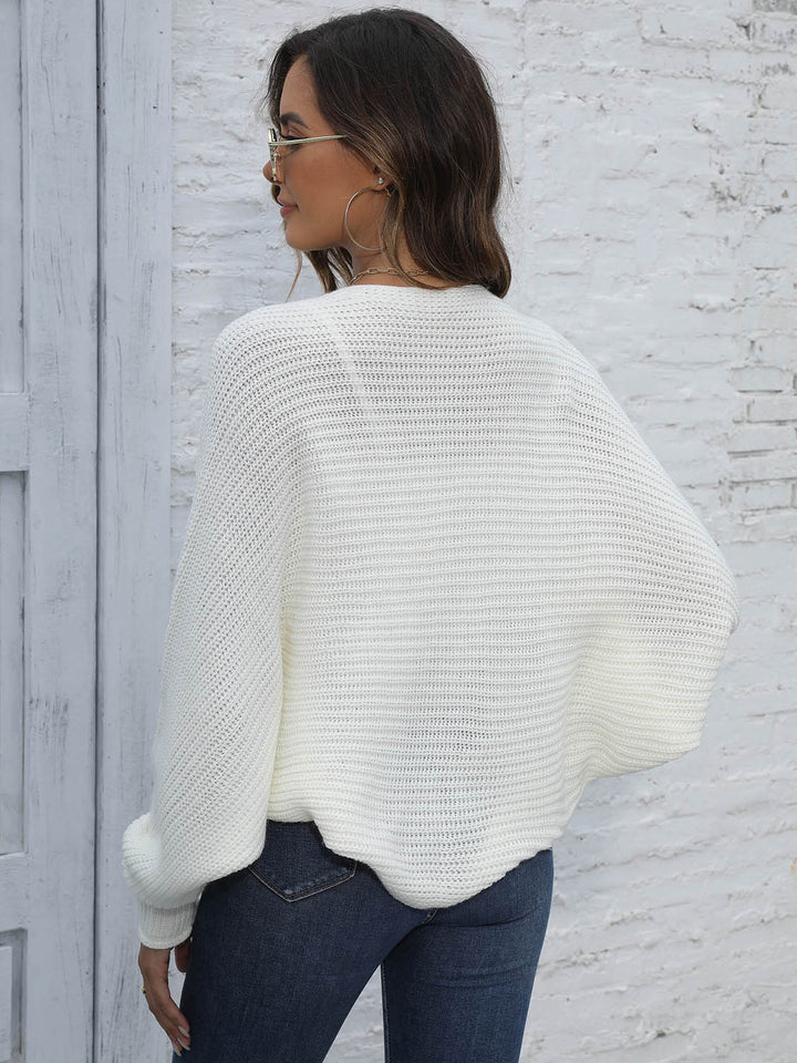 Lune London | Bat Sleeve Open Front Short Cardigan