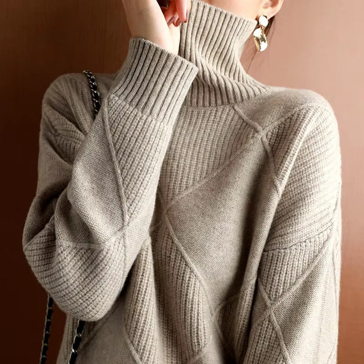 Lune London | Soft, cozy roll neck knit sweater