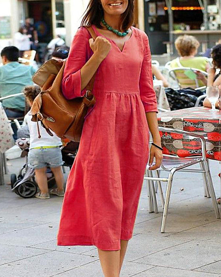 Lune London | Elegant Linen Tunic Dress - Stylish Linen Dress for a Refined Look
