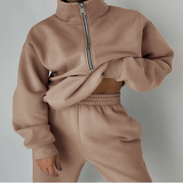 Lune London | Sweatshirt Und Hose Für Damenbekleidung Mit Reißverschlussverschluss
