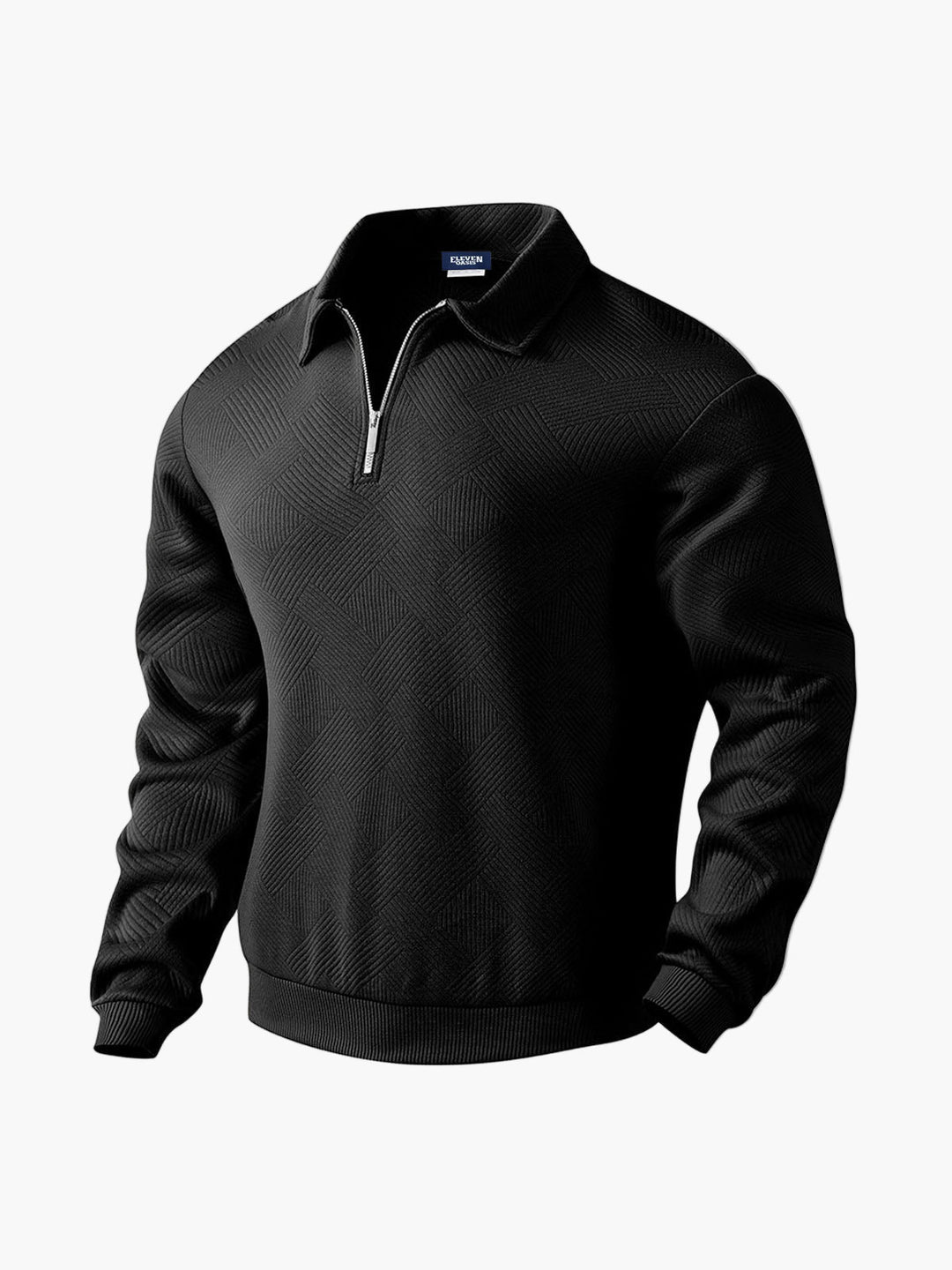 Lune London | Half zip sweater with textured pattern - Smart-casual style for everyday and office
