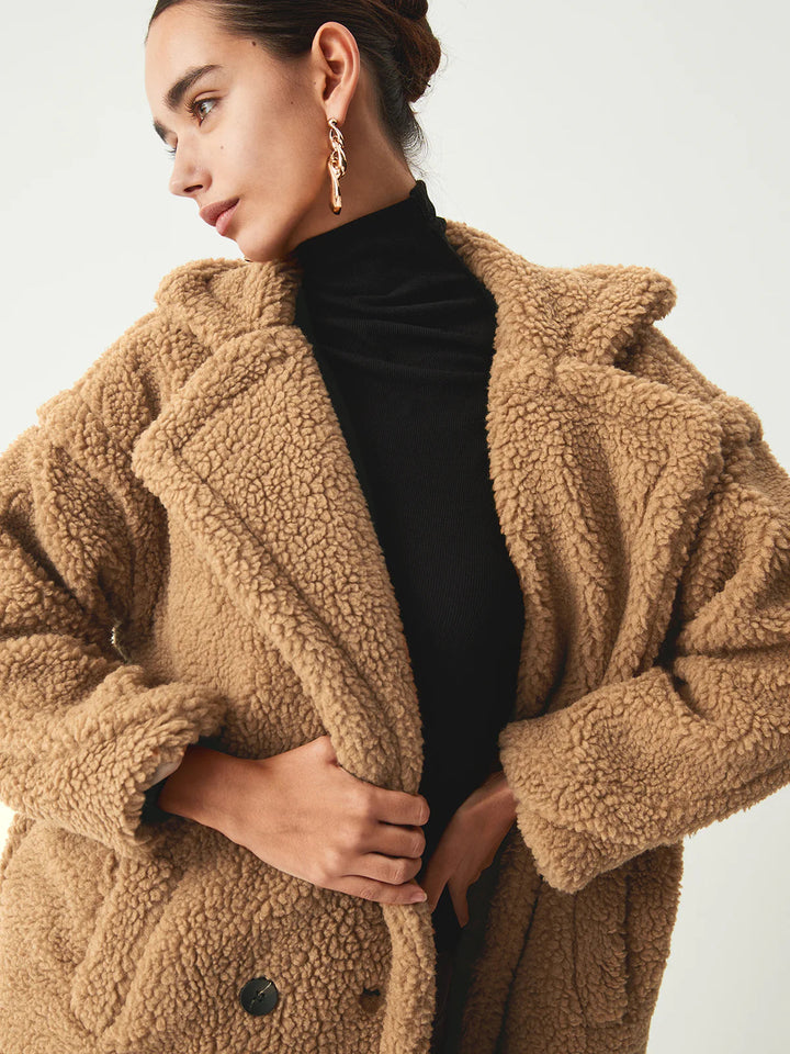 Lune London | Double Pocket Flurry Longline Fleece Jacket