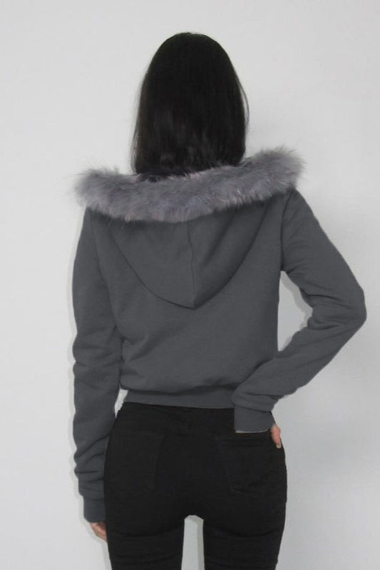Lune London | Trim Hooded Zip Waist Jacket
