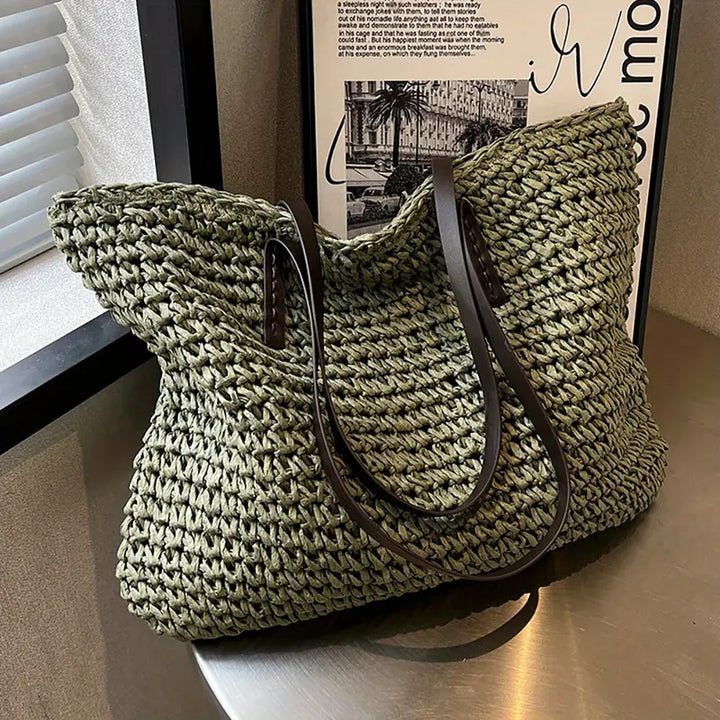 Lune London | Large Woven Tote Bag in Bohemian Beachy Style