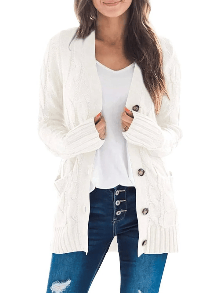 Lune London | Open Knit Cardigan with Cable Pattern