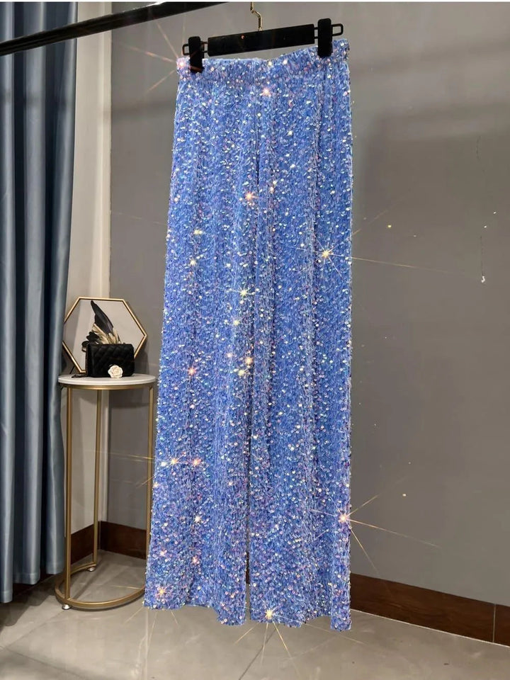 Chic Und Stil | Wide Sun Pants with Sequins