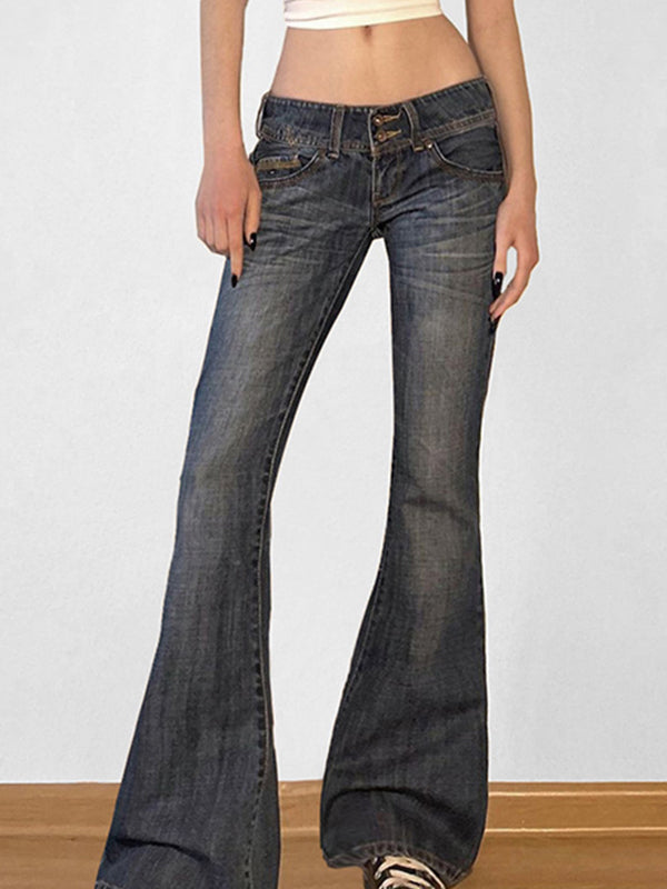 Lune London | Y2K Low Rise Slim Flare Jeans