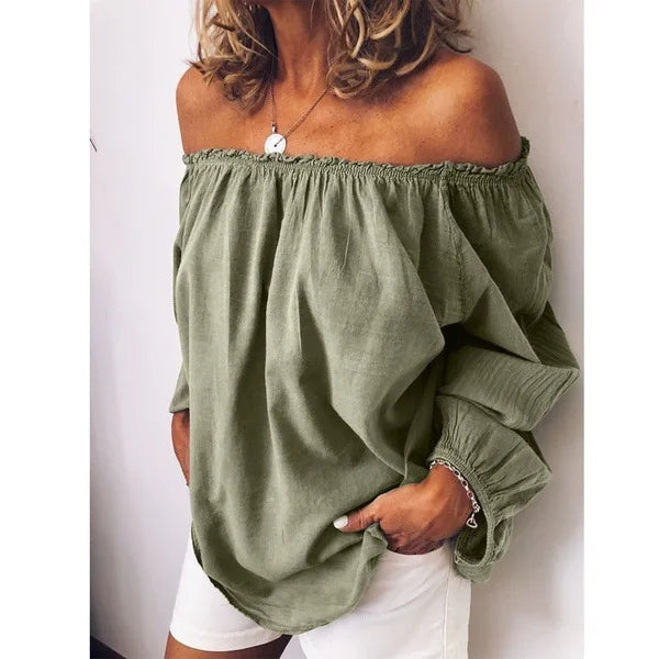 Lune London | Off Shoulder Blouse with Elegant Balloon Sleeves