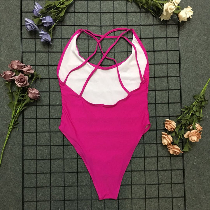 Sport swimsuit for ladies with crossed back Lune London