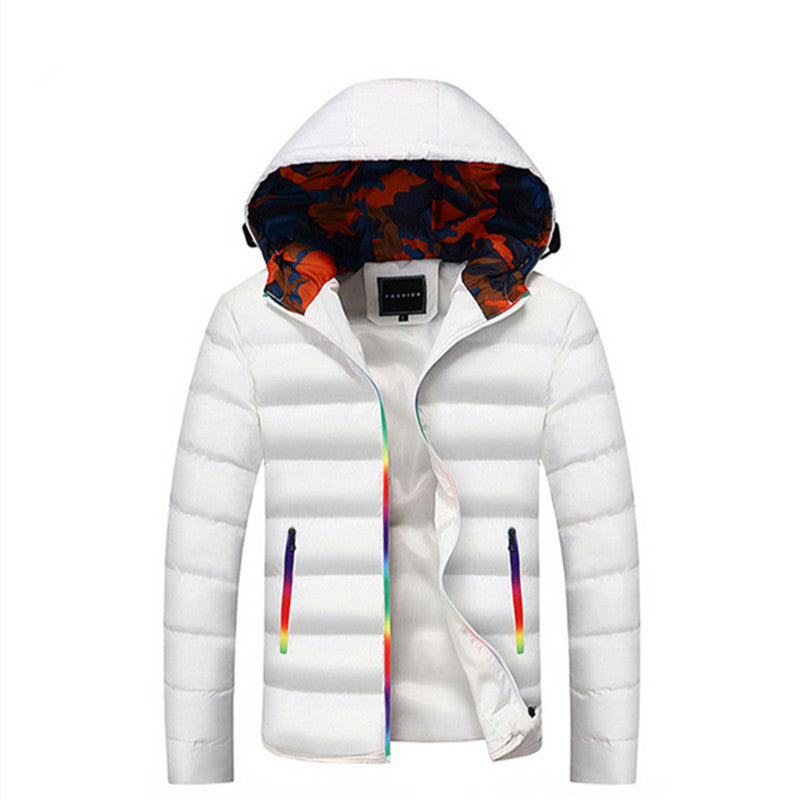 Warm quilted jacket for men with colorful lining Lune London
