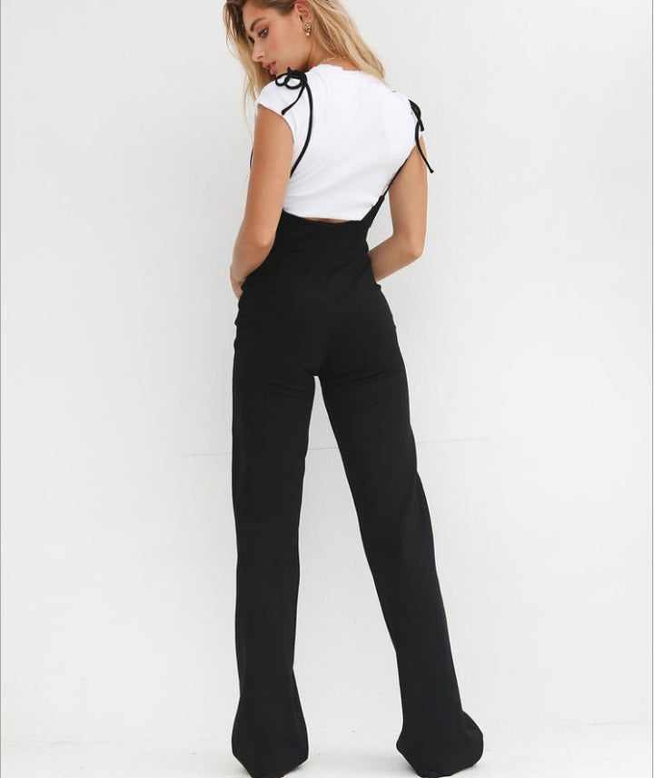 Lightweight jumpsuit for women with adjustable straps and wide legs Lune London