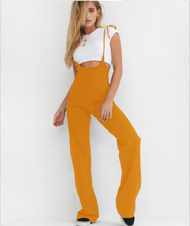 Lightweight jumpsuit for women with adjustable straps and wide legs Lune London