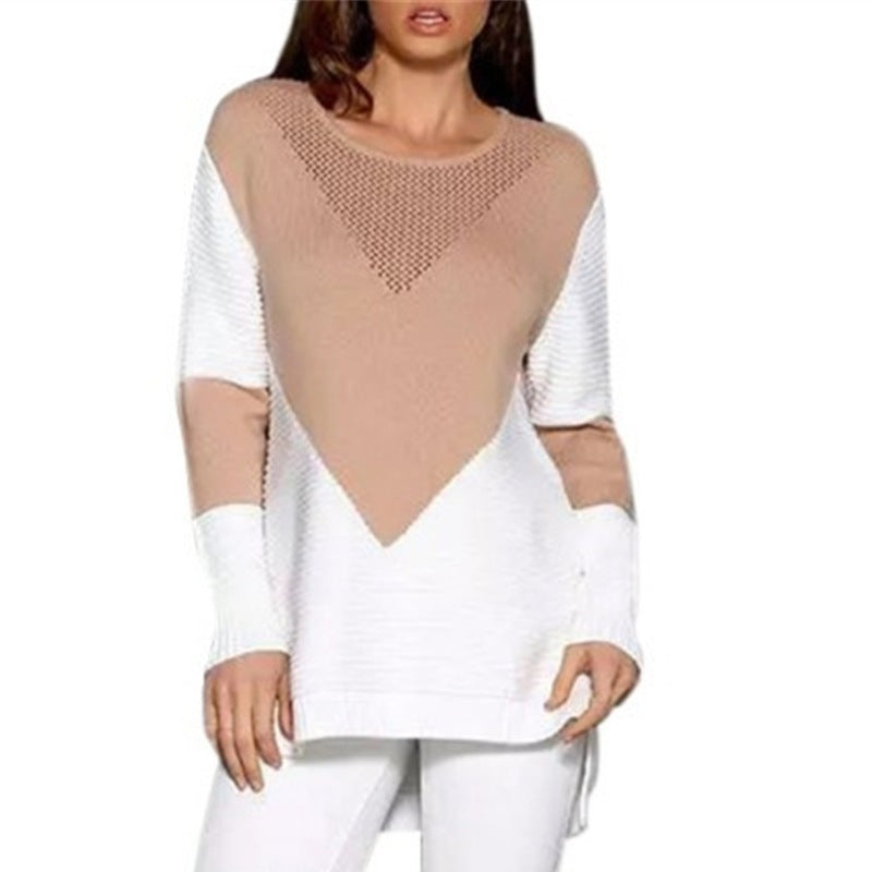 Stylish sweater for women with modern color block patterns and a refined knitted design Lune London