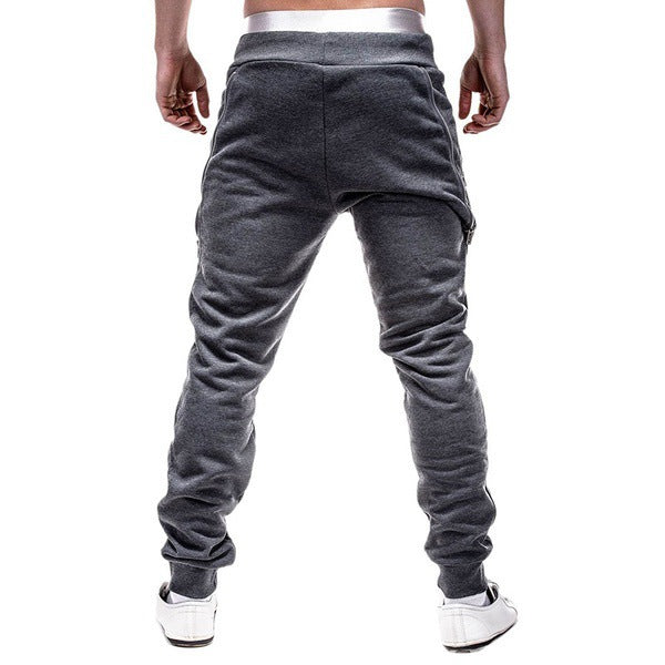 Slim-fit sporty jogger pants for men with practical zip pockets Lune London