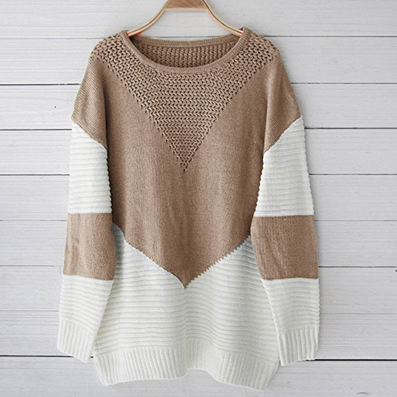 Stylish sweater for women with modern color block patterns and a refined knitted design Lune London