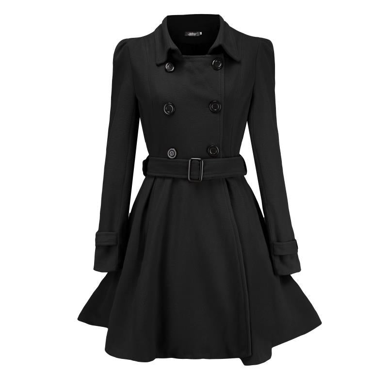 Lune London Elegant fitted trench coat for women