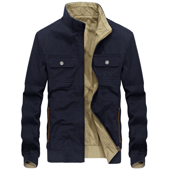 Casual outdoor jacket for men with high collar and elastic cuffs Lune London
