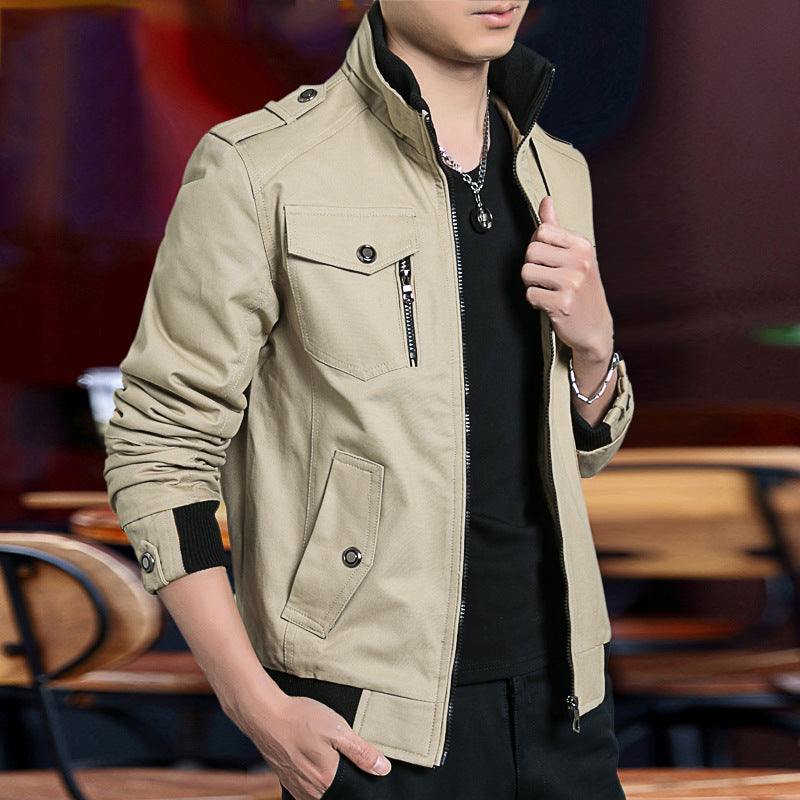Casual utility jacket for men with high collar and multiple pockets Lune London