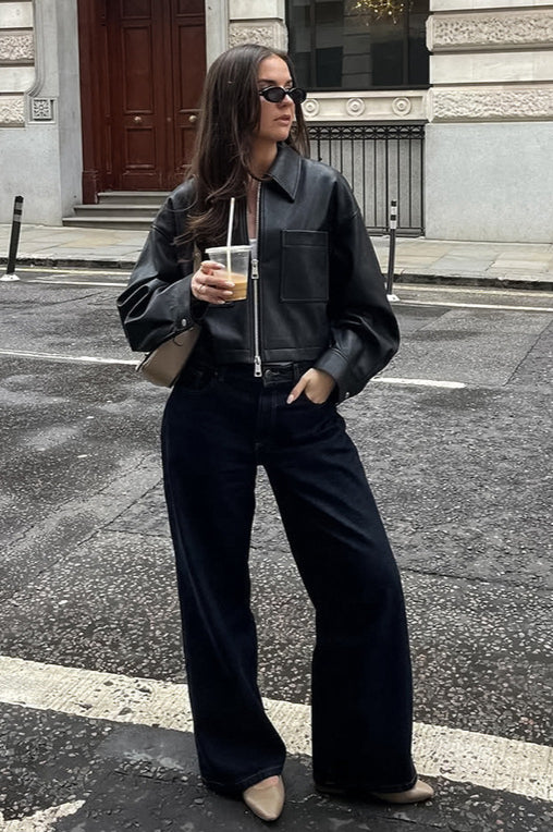 Lune London | Figure Matte Leather Short Jacket