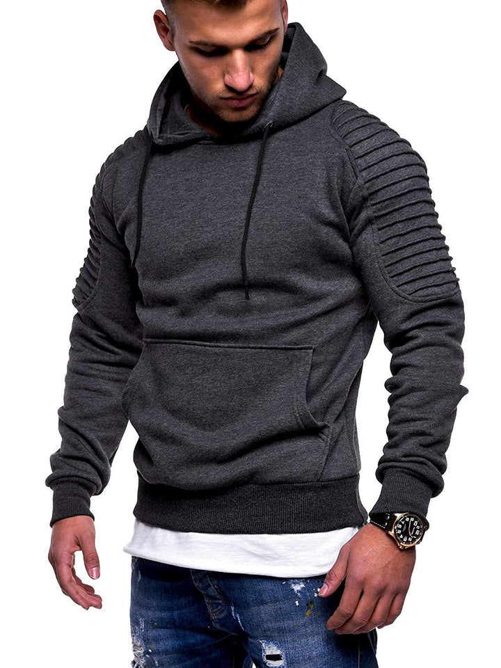 Men's trendy hoodie with textured shoulder design Lune London