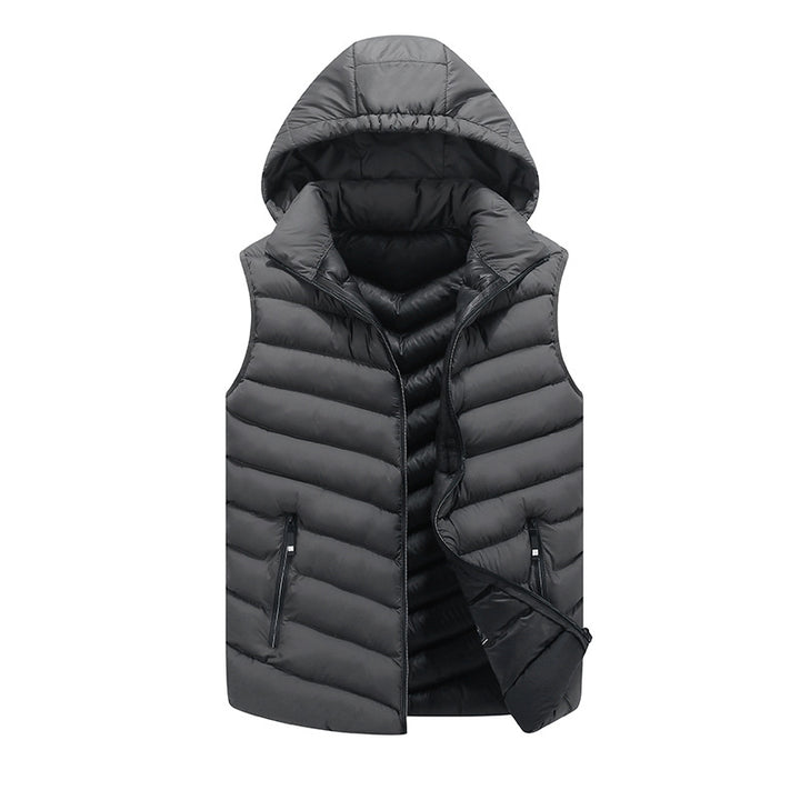 Quilted vest for men with hood Lune London
