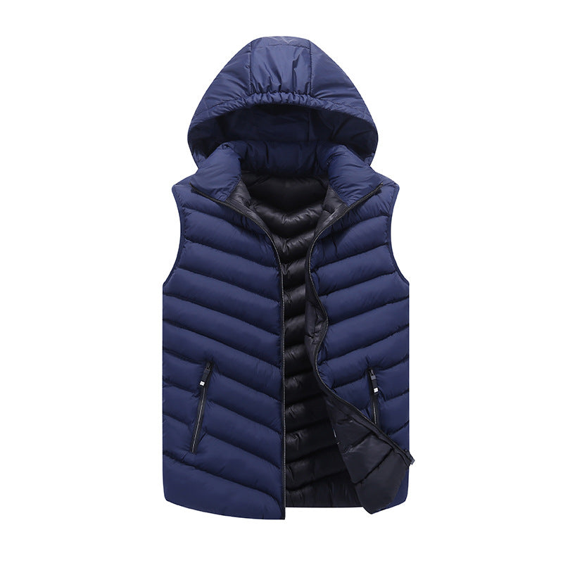 Quilted vest for men with hood Lune London