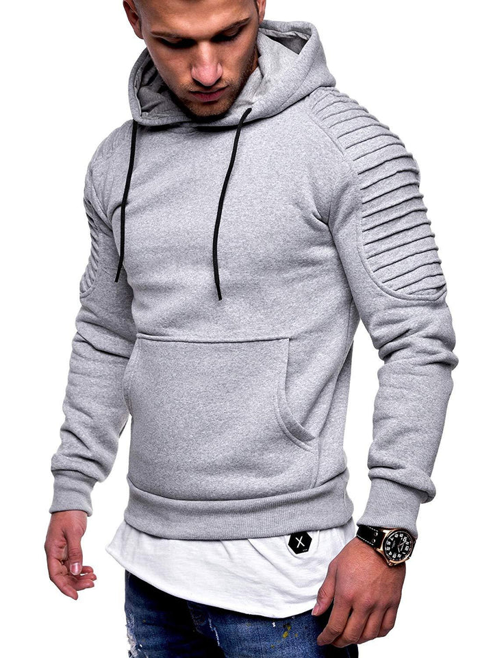 Men's trendy hoodie with textured shoulder design Lune London