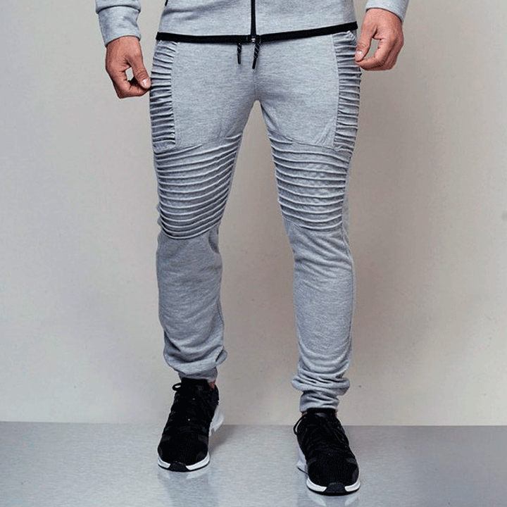 Slim-fit sport joggers for men with an innovative ribbed design Lune London