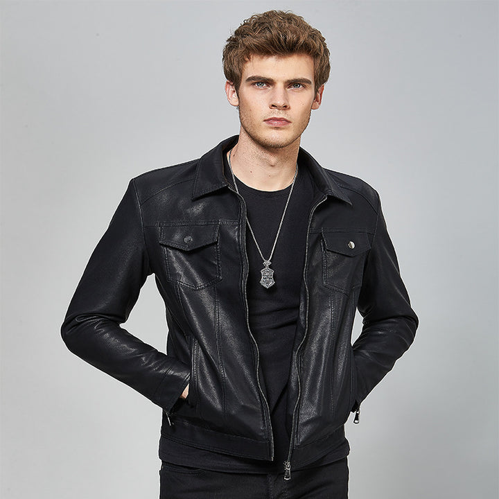 Lune London Faux Leather Jacket for Men