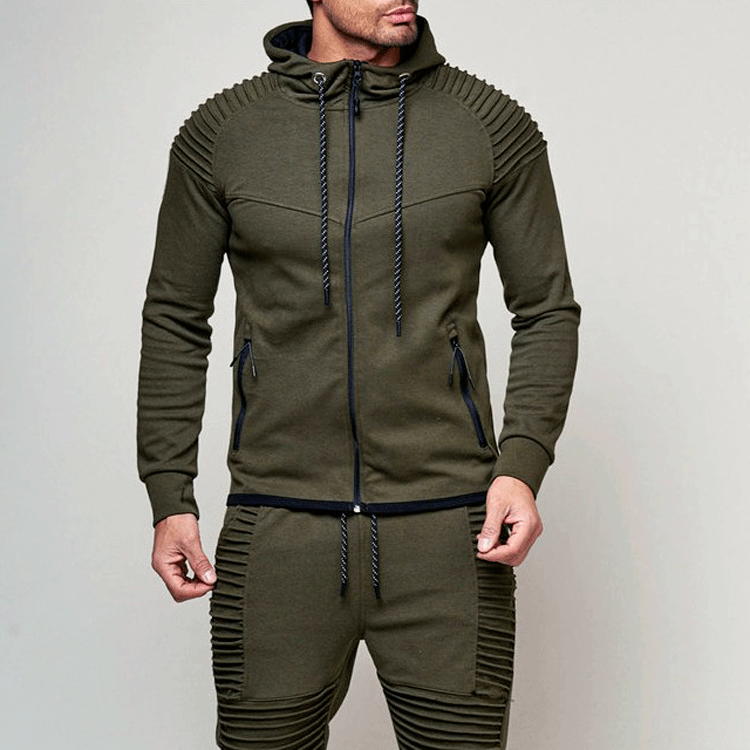 Sporty hoodie jacket for men with a structured shoulder design and high-quality material Lune London