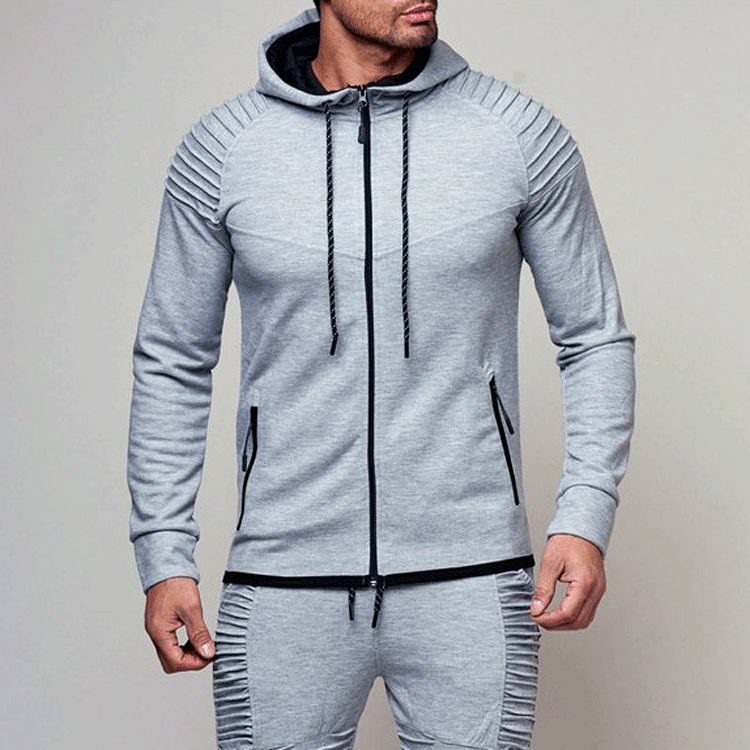 Sporty hoodie jacket for men with a structured shoulder design and high-quality material Lune London