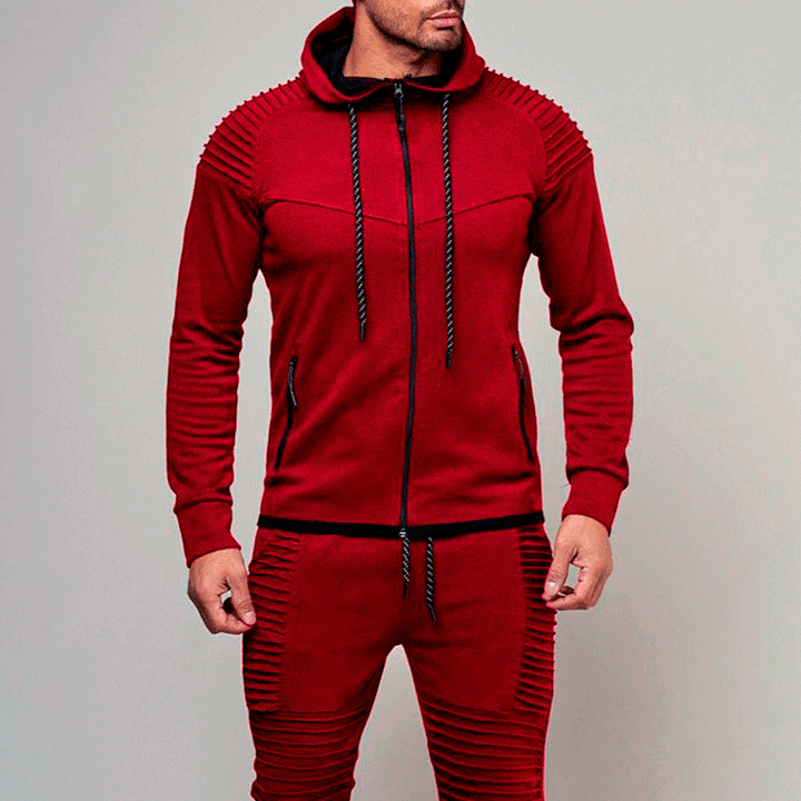 Sporty hoodie jacket for men with a structured shoulder design and high-quality material Lune London