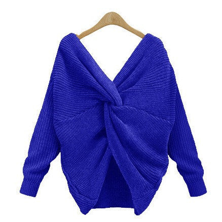 Lune Londonl modern wrap design women's knitted sweater