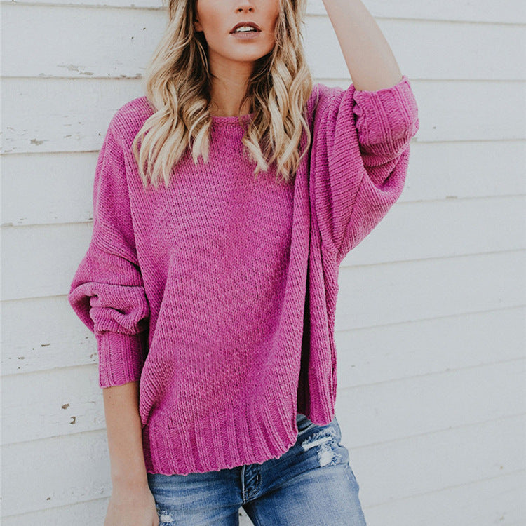 Pull en tricot oversize pour femmes avec des manches larges et un look décontracté Chic & Stil