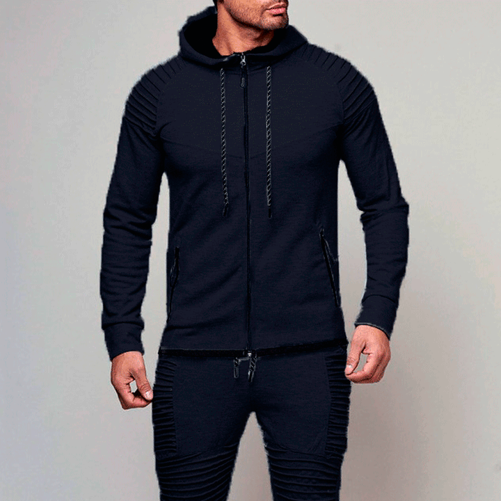 Sporty hoodie jacket for men with a structured shoulder design and high-quality material Lune London