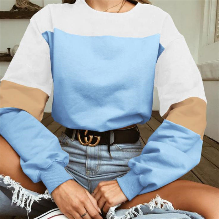 Sweat-shirt sportif pour femmes avec des rayures en bloc modernes Chic & Stil