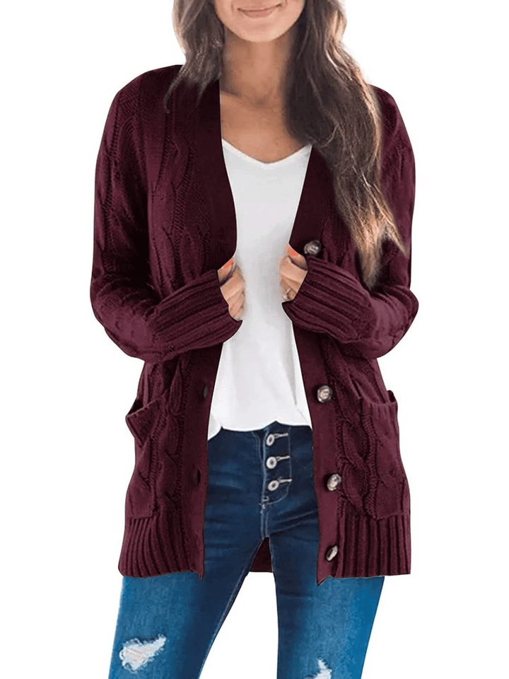 Lune London | Open Knit Cardigan with Cable Pattern