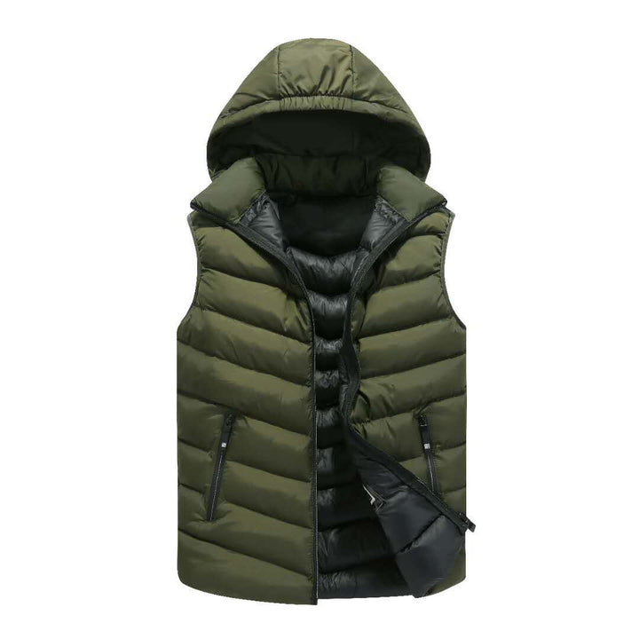 Quilted vest for men with hood Lune London