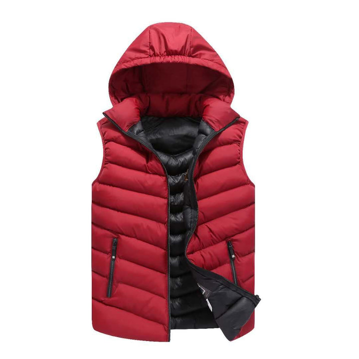 Quilted vest for men with hood Lune London