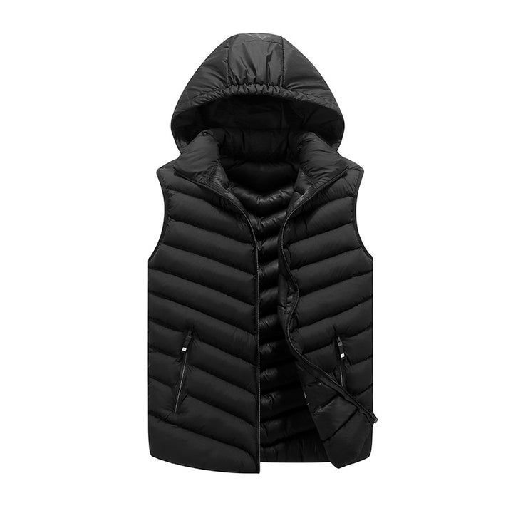 Quilted vest for men with hood Lune London