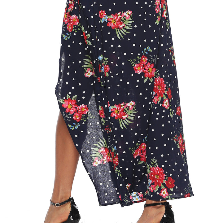 Lune London Long Sleeve Floral Print Maxi Dress for Women