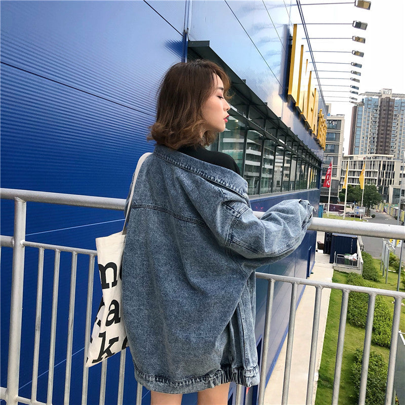 Veste en jean surdimensionnée pour femmes avec poches décoratives Chic & Stil 1772199111