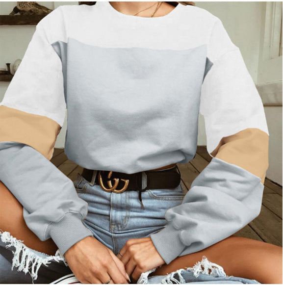Sweat-shirt sportif pour femmes avec des rayures en bloc modernes Chic & Stil