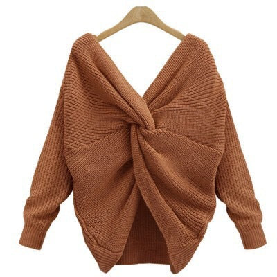 Lune Londonl modern wrap design women's knitted sweater
