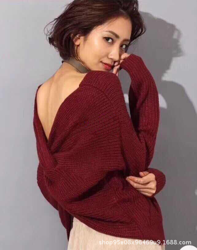 Lune Londonl modern wrap design women's knitted sweater