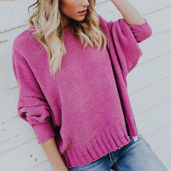 Pull en tricot oversize pour femmes avec des manches larges et un look décontracté Chic & Stil
