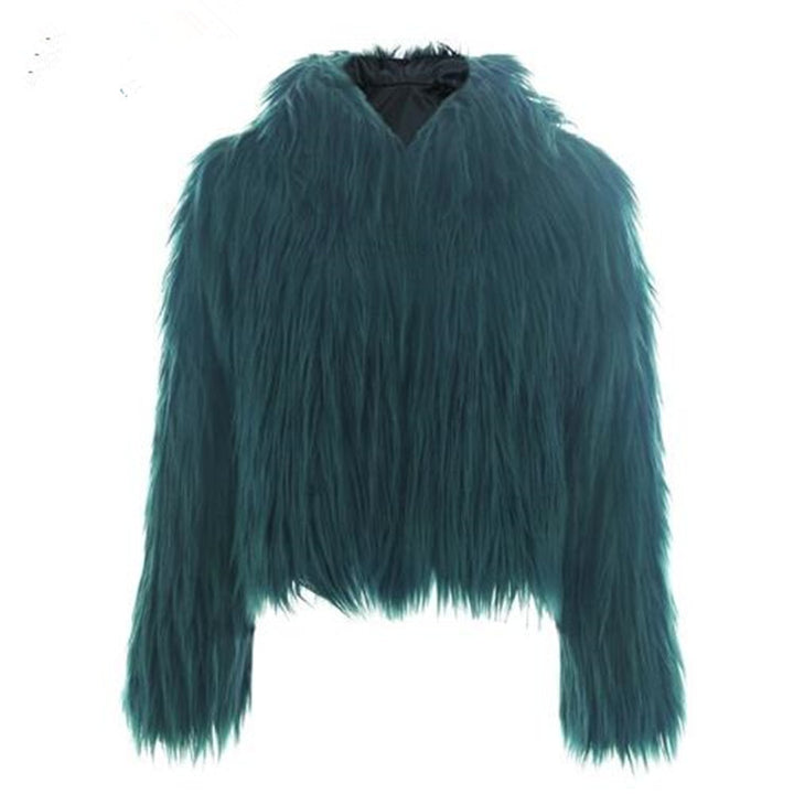 Ladies Short Fur Jacket with Bulky Design Lune London